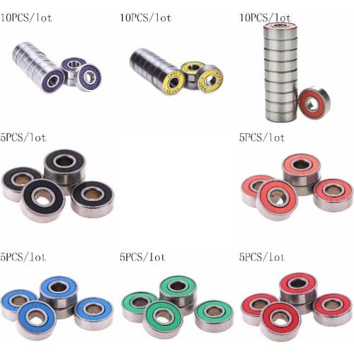 5/10PCS Red ABEC 9 Stainless Steel Bearings High Performance Roller Skate Scooter Skateboard Wheel Bearings