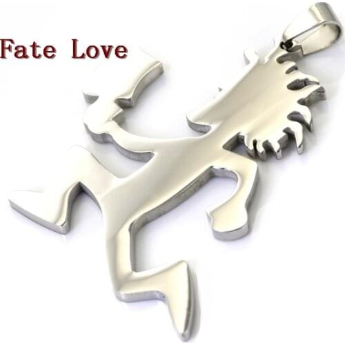 Fate Love 5pcs Lot Large 2 inch Hatchetman Charm ICP Hatchet Man Pendant Juggalo Grade Stainless Steel Pendant Charms