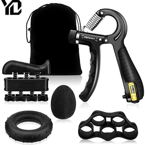 6Pcs/Set Adjustable Heavy Grips Power Strength Hand Expander Hand Grips Trainer Wrist Training Increase Strength Spring Grip