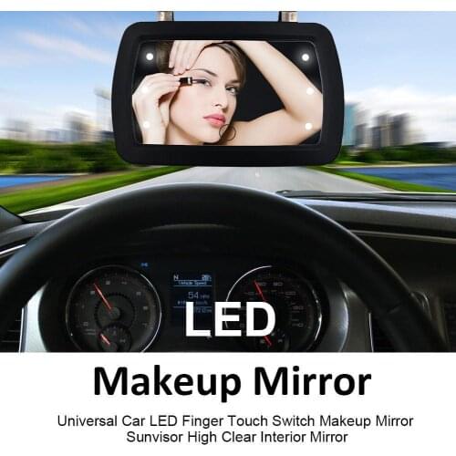 Auto Car Interior Sun Visor High Clear Touch Switch LED Light Makeup Mirror Car Accessories Interior