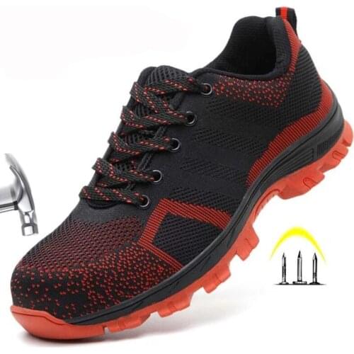 Mens And Women Breathable Steel Toe Cap Safety Shoes Men Outdoor Anti-slip Steel Puncture Proof Construction Boots Work Shoes