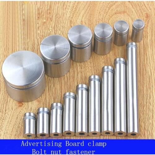 Dia 12 16 mm advertising board holder decorative acrylic support billboard mirror glass fixing clamp clip