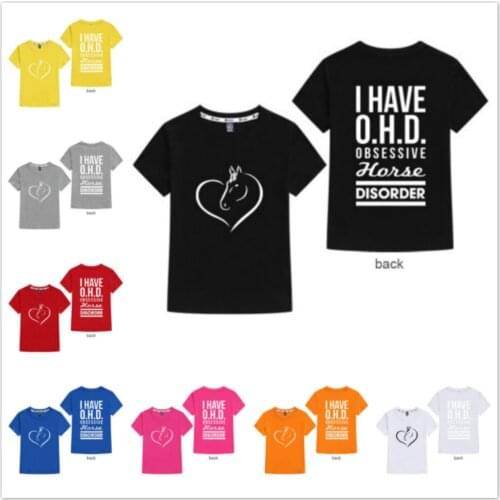 Summer Baby Boy Girl Short Sleeve T Shirts Cartoon Horse Head Print Children Clothes Casual Kid Top Tee Costumes 2-12 Years Old