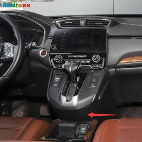 For Honda CRV CR-V 2017 2018 2019 Carbon Fiber Center Console Gear Shift Panel Cover Trim Frame Molding Accessories