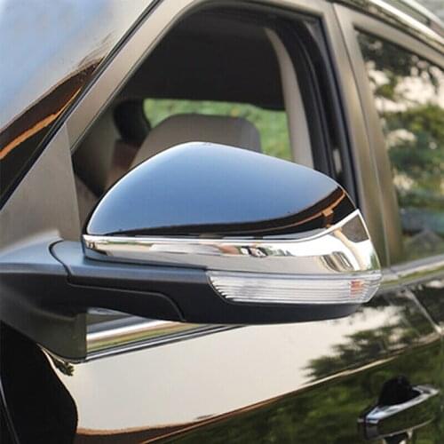 For MG GS 2015 2016 2017 Accessories ABS Chrome Car Rearview Mirror Decoration Strip Cover Trim Car Sticker Styling 2Pcs