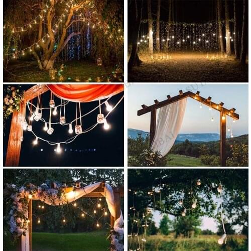 Photography Backdrop Night Wedding Couple Vintage Glitter Candle Tree Background Photo Photophone Photocall Shoot Props