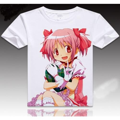Puella Magi Madoka Magica T-Shirt Anime Tomoe Mami Cosplay T shirts Fashion Men Women Short Sleeve Tees Tops