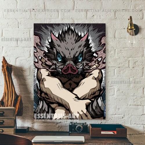 Inosuke Hashibira Kimetsu no Yaiba Canvas Wall Art Painting Poster Home Decor Bedroom Living Room Pictures Decoration Prints