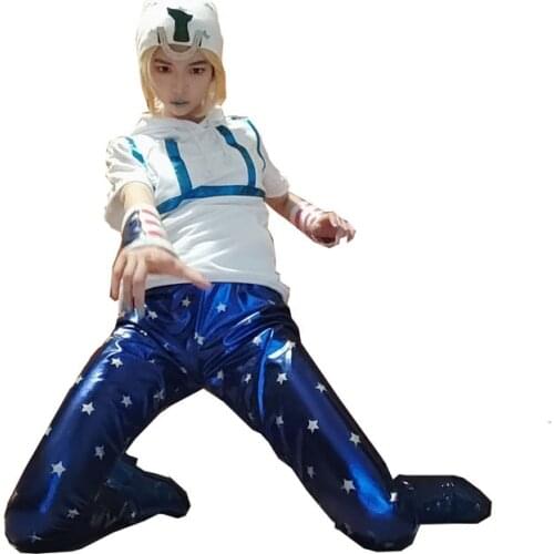 JoJos Bizarre Adventure Johnny Joestar suit Cosplay costume Halloween Carnaval New Years Christmas Costume