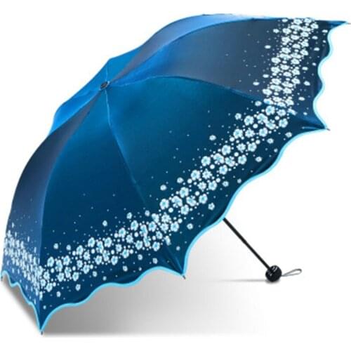 Colorful Rain Umbrellas Women Flowers Folding Uv Unbrella Corporation Gift Men Clear Princess Female Parasol Creative Gift XX506
