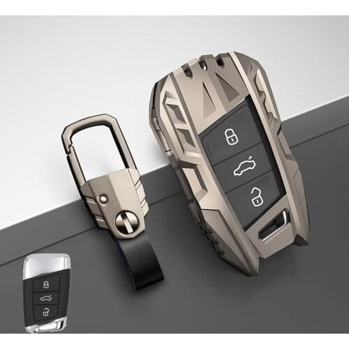 Car Metal Key Protect Shell Cover Case For VW Polo Bora MK6 B8 CC Magota Passat For Skoda Octavia A7 Kodiaq Seat Leon Ibiza
