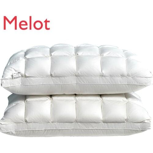 Fashionable Eco-Friendly Down Pillows For Household Use Simple And Soft Pure Cotton White Goose Feather Pillow Core Sleep