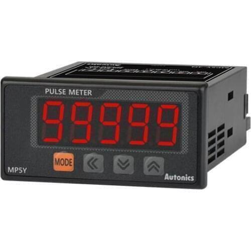 MP5Y-44 Meter, Pulse, LED, W96xH48mm, 5-Digit, 13 Modes, Indicator, PV (4-20mA) transmission output, 100-240 VAC