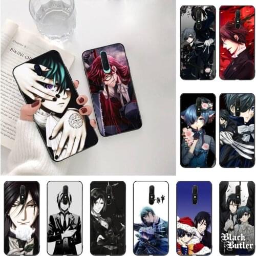 Black Butler Anime Soft black Phone Case For Oppo A5 A9 2020 A5S Reno2 z Renoace 3pro Realme5Pro