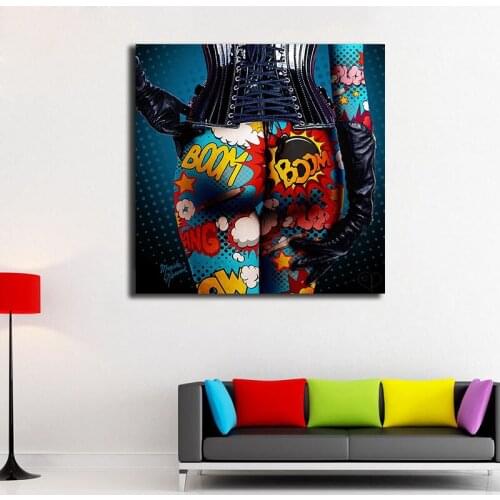 No Frame Graffiti Art Sexy Woman Paint By Numbers for Adults Figure HandPainted Oil Painting Canvas Drawing Home Wall Decor Diy