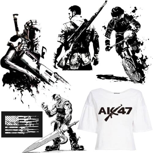 Military Flag Patches Airsoft Thermal Stickers on Clothes Iron-on Transfers for Clothing Thermoadhesive Patch Diy Biker Applique