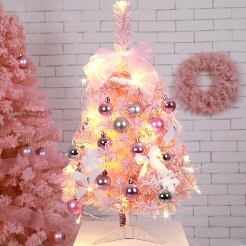 60cm Table LED Christmas Tree Nightlight Christmas Ball Pendant Ornaments Xmas Snow Pine Tree Decorations 2021 New Year Gift
