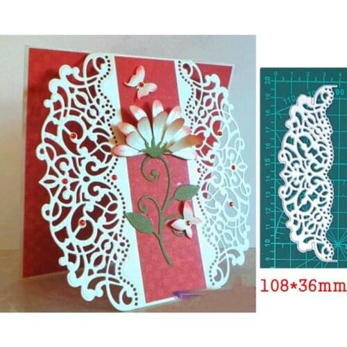 New Design Wedding Invitation Lace Metal Cutting Dies For Stamps Scrapbooking Stencils DIY Paper Album Card Decor Embossing 2020