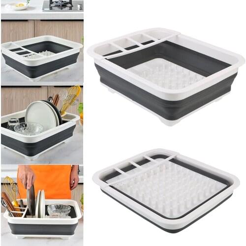 Dinnerware Organizer Home Shelf Foldable Dish Rack Portable Drying Rack Bowl Tableware Plate Kitchen Storage Holder Drainer