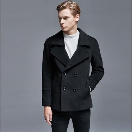 Autumn winter woolen coat mens sobretudo masculino American new wool coats jacket cashmere short thickened popular clothes