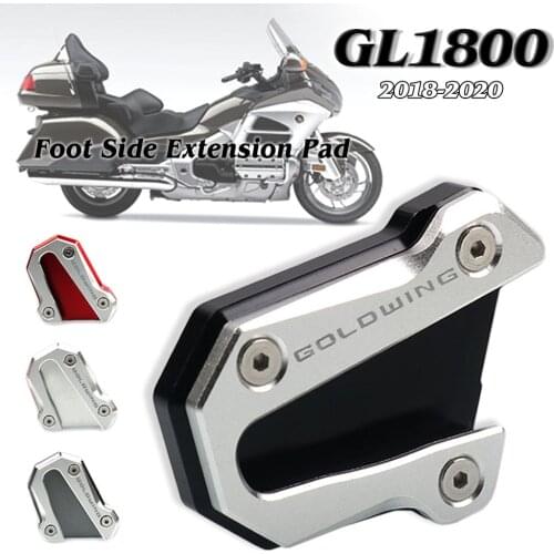 Motorcycle CNC Kickstand Foot Side Stand Extension Pad Support Plate Enlarge Stand For HONDA GL1800 Goldwing 1800 GL 1800