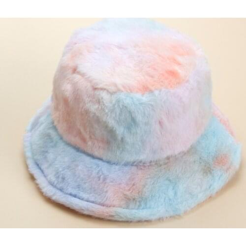 Colorful graffiti lady winter warm fisherman hat versatile rainbow hat lady new winter fisherman hat winter