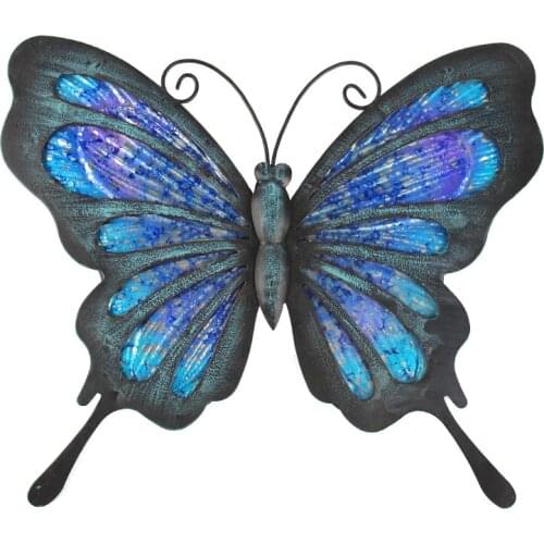Luxury Animal Metal Butterfly Wall Artwork for Garden Miniatures Statues Animal Decor and Sculptures for Garden Miniature