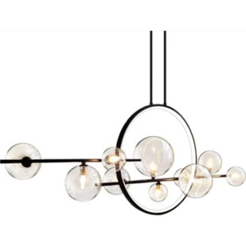 Nordic Glass Ball Ceiling Chandelier Industrial Dining Tables Kitchen Accesories Bar Counter Hanging Light Fixture Home Decor