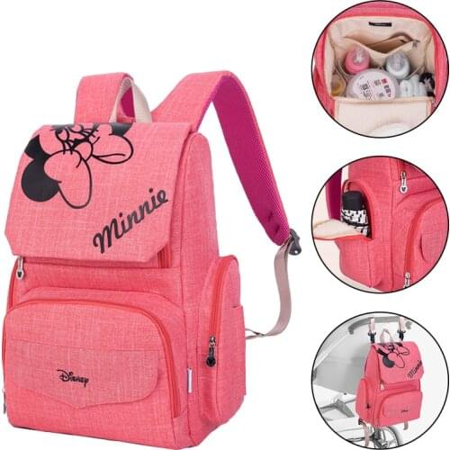 Disney Mickey Minnie Diaper Bags Mummy Bag Baby Storage Bag Large Capacity Mother Care Bag Waterproof Baby Diaper Bags Wet Bag