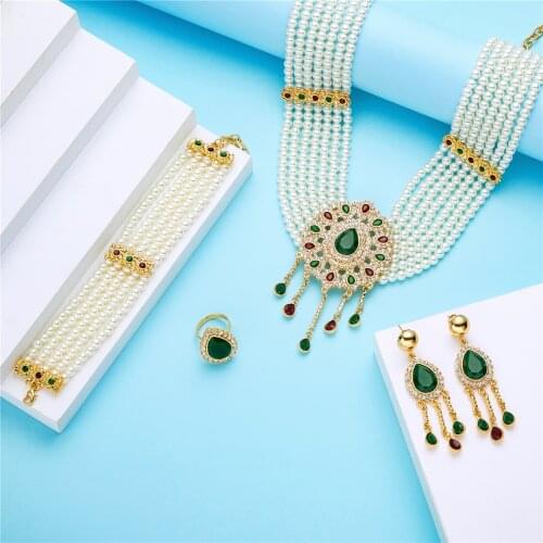 Wedding pearl jewelry set for women fashion jewelry set pearl jewelry set
