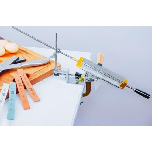 KME knife sharpener sharpening system Edge pro sharpener with 4pcs whetstone Outdoor tool grinding