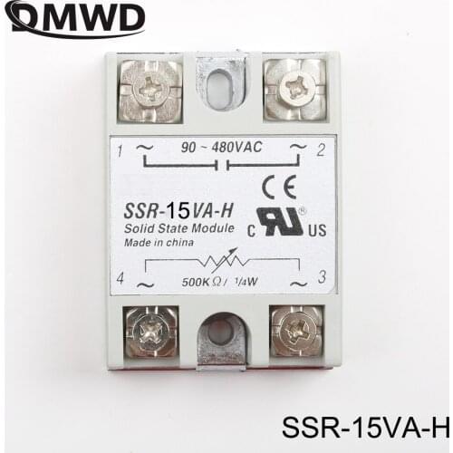 DMWD solid state relay SSR-15VA-H 15A actually 500Kohm 4w TO 90-480V AC SSR 15VA H Resistance type voltage regulator solid state