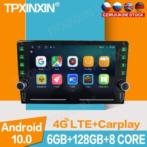 10 inch 6G+128GB Car GPS navigation For VW/Toyota/Nissan/Ford/KIA/Hyundai/BMW 1Din Radio Universal Multimedia Player TS10