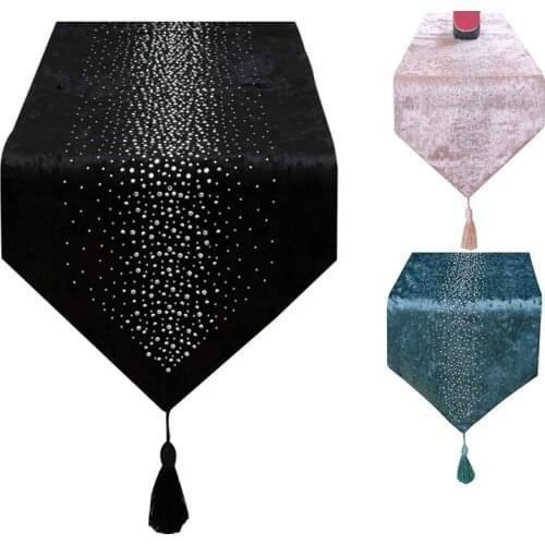 High-End Tablecloth Flag Shoes Cabinet Cover Cloth European Velvet Bed Runner Simple Color Table Cloth