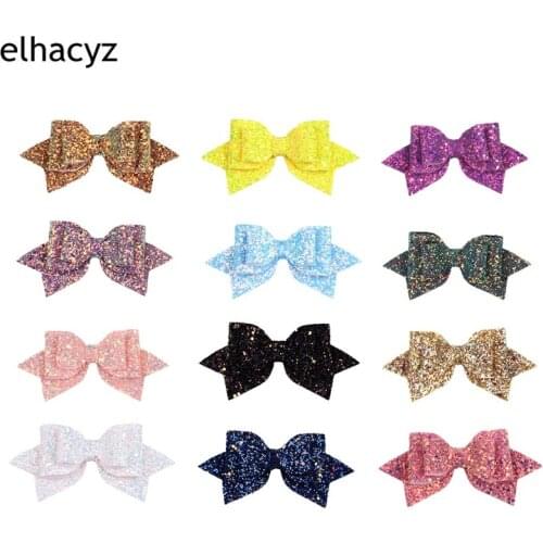 10pcs/lot 5'' Boutique Bowknot Princess Hairgrips Glitter Hair Bows Dance Party Bow Hair Clip Girls Hairpin Hair Accessories
