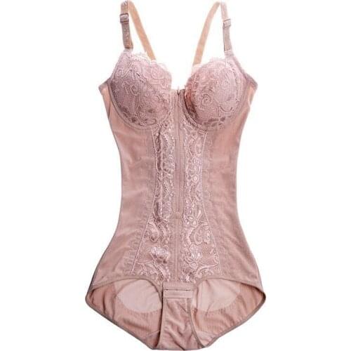 Slimming Underwear Shaper Waist Trainer Bodysuit Push Up Bra Zipper Body Slim Belt Belly Underwear Butt Lifter Ladies Shapewear