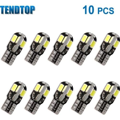 10/20pcs 12V Car Interior Lights Side Wedge Light Auto Signal Lamp White Car Styling T10 Led Canbus w5w 5630 8SMD