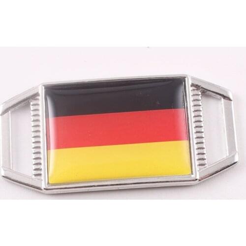 10PCS Germany USANational Flag Shoelace Buckle Metal Shoelaces Accessories Metal Lace Lock DIY Sneaker Kits Metal Lace