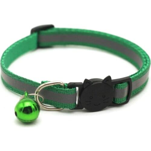 12 Pcs Cat Collar Reflective Breakaway with Bell Colorful for Kitten or Puppy