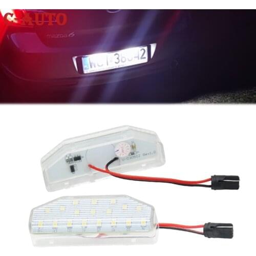 2PCS LED License Number Plate Light Lamps For Mazda 6 RX-8 2004-2012 For MAZDA6 2006-2011 Other number GS1D-51-270D car-styling