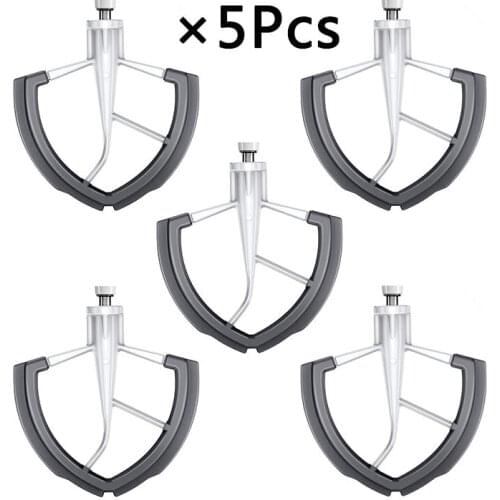 5Pcs Flex Edge Beater With Flexible Silicone Edges Spare Replacement Parts For KitchenAid Mixer 5.5-6 QT Bowl Lift Stand Mixer