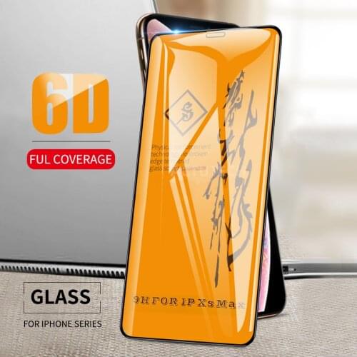 6D Full Glue Cover Tempered Glass For iPhone 6 6s 7 8 Plus Glass Protector For iPhone 11 Pro Max 12 mini Screen Protector Film