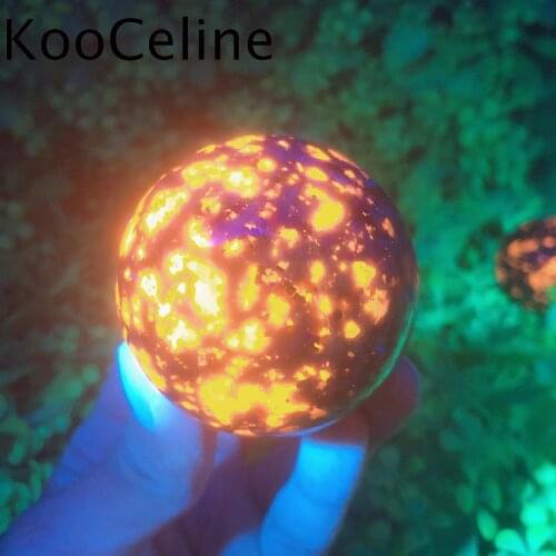 Natural Crystals Quartz Yooperlite Sphere Energy Ball Reiki Stones Room Home Office Aquarium Decoration Accessories Gemstone