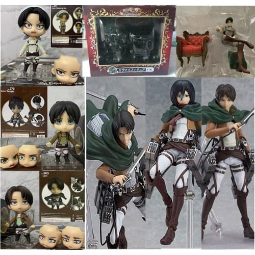 Attack on Titan Figure Artfx Jaeger Levi Figma Battle Damage Ackerman Levi Jaeger Mikasa Figure Toy Doll Christmas Gift
