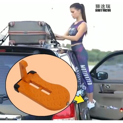 Car Folding Step Ladder Auxiliary Pedal Car Roof Pedal Foot Pegs for audi A1 A2 A3 A4 A5 A6 A7 A8 Q1 Q2l Q3 Q4 Q5 Q6 Q7 Q8