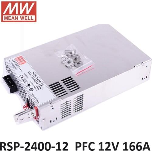 Original MEAN WELL RSP-2400-12 2000W 166.7A 12V big power supply PFC in Parallel led driver meanwell Power Supply 12V 2000W