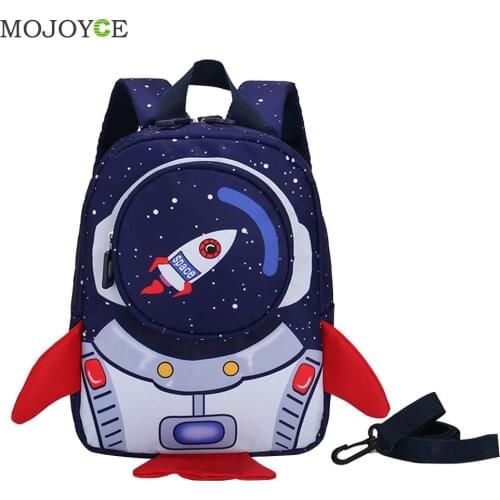 Children School Bag Cartoon 3D Rocket Kids Anti-loss Rope Backpack Daily Bagpack for Children Outdoor School Accessories