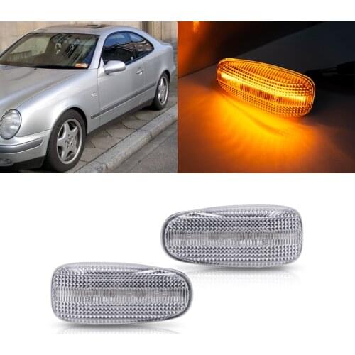 For Benz E C CLK SLK-Class W210 W124 W202 W208 R170 A124 C124 S210 For Dodge Sprinter Clear Amber Front Led Side Marker Lights