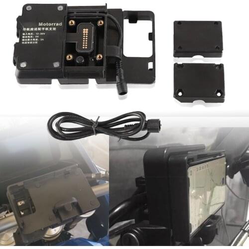 For BMW R1200 R 1250 GS LC GS1200 LC Adv F850GS F750GS Motor USB Charging 12MM Mount Mobile Phone Navigation Bracket F 1000 XR