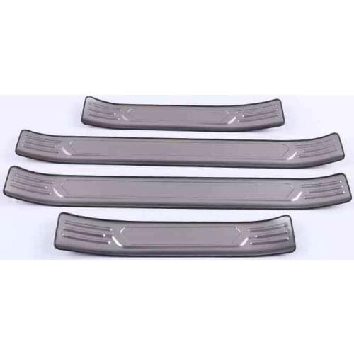 For Toyota RAV4 RAV4 2019 2020 No Logo Door Sill Kick Scuff Plate Protectors Trim Guard Pedal Cover Car Styling Accessories